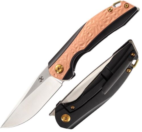 Kansept Knives Mini Accipiter Folding Knife 2.75" S35VN Steel Blade Titanium/Copper Handle 2007A3 -Kansept Knives - Survivor Hand Precision Knives & Outdoor Gear Store