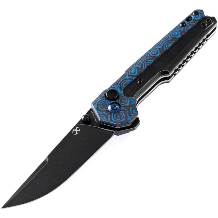 Kansept Knives EDC Tac Folding Knife 3.25" CPM S35VN Steel Blade Blue Titanium/Carbon Fiber Handle 2009A5 -Kansept Knives - Survivor Hand Precision Knives & Outdoor Gear Store