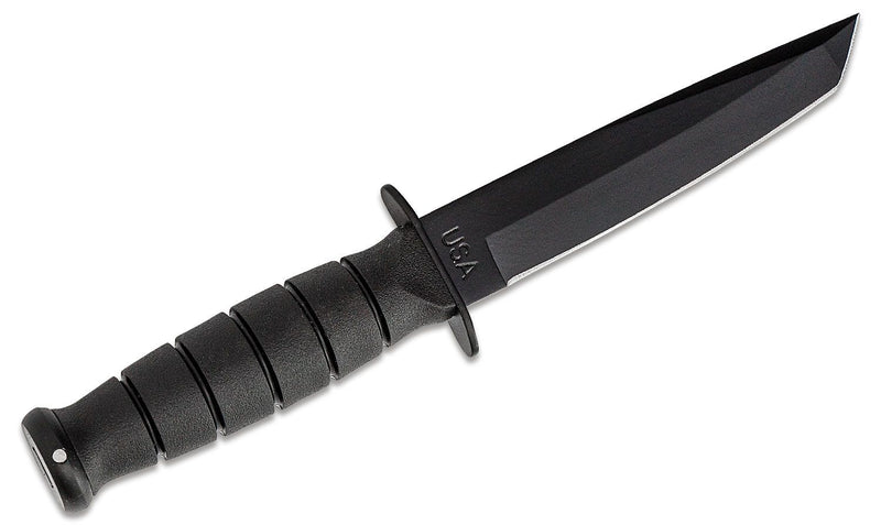 KA-BAR Short Tanto Fixed Knife 5.25" 1095 Steel Blade Black Rubber G / Thermoplastic Handle 1254 -Ka-Bar - Survivor Hand Precision Knives & Outdoor Gear Store