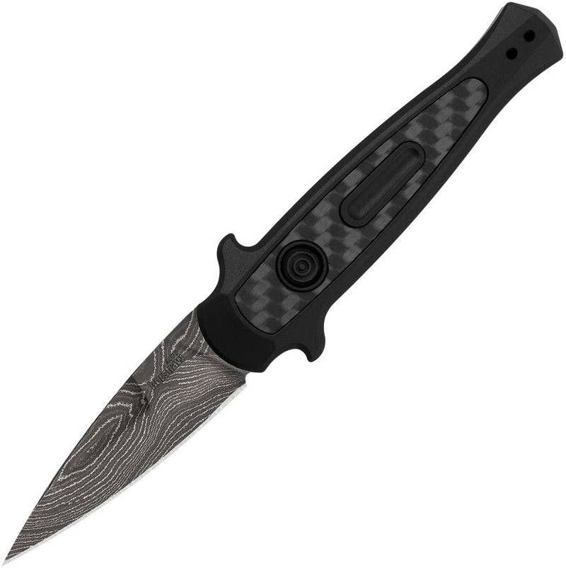 Kershaw Launch 12 Folding Automatic Knife 2.5" Damascus Steel Blade Black Aluminum Handle 7125DAM -Kershaw - Survivor Hand Precision Knives & Outdoor Gear Store