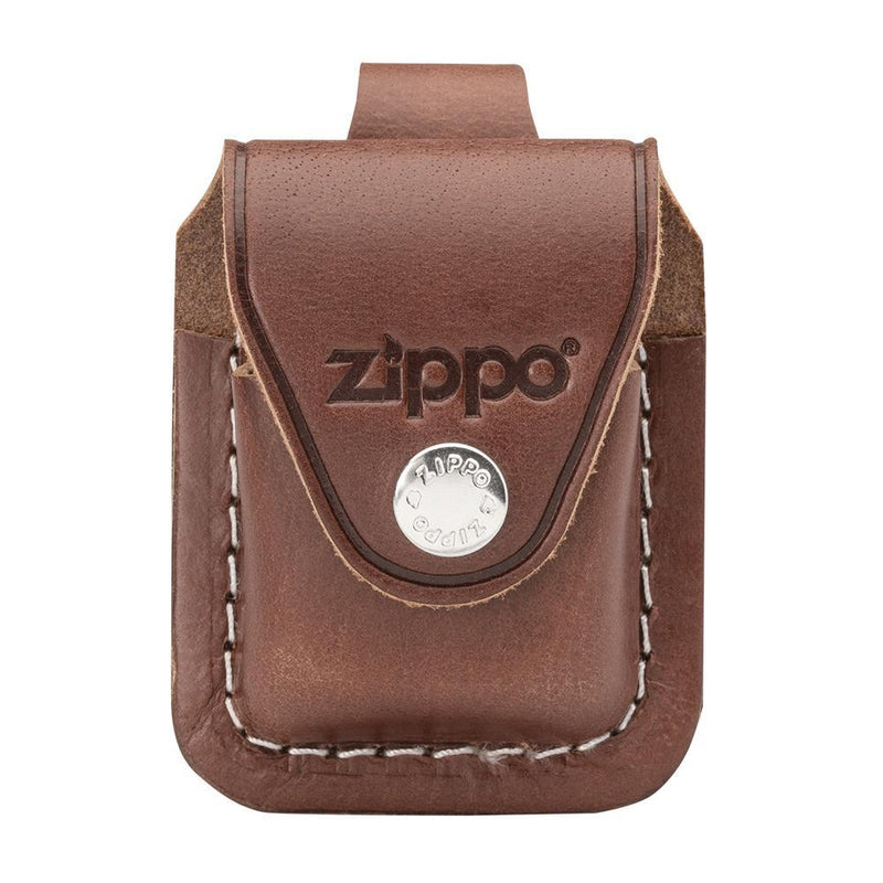 Zippo Lighter Pouch Fits Any Standard Lighter Brown Leather Construction Snap Closure 17020 -Zippo - Survivor Hand Precision Knives & Outdoor Gear Store