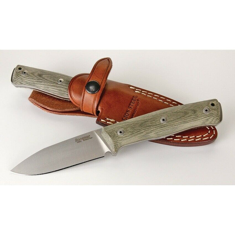 LionSTEEL B35 Fixed Knife 3.5" Sleipner Tool Steel Blade Canvas Micarta Handle B35CVG -LionSTEEL - Survivor Hand Precision Knives & Outdoor Gear Store