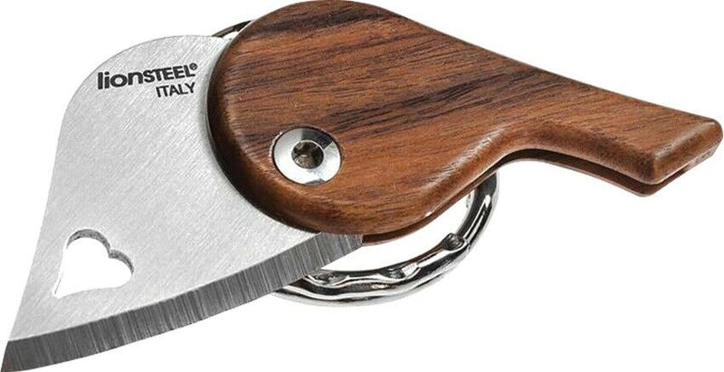 LionSTEEL Heart Folding Knife 1.125" AISI 440 Steel Blade Brown Wood Handle LBST -LionSTEEL - Survivor Hand Precision Knives & Outdoor Gear Store