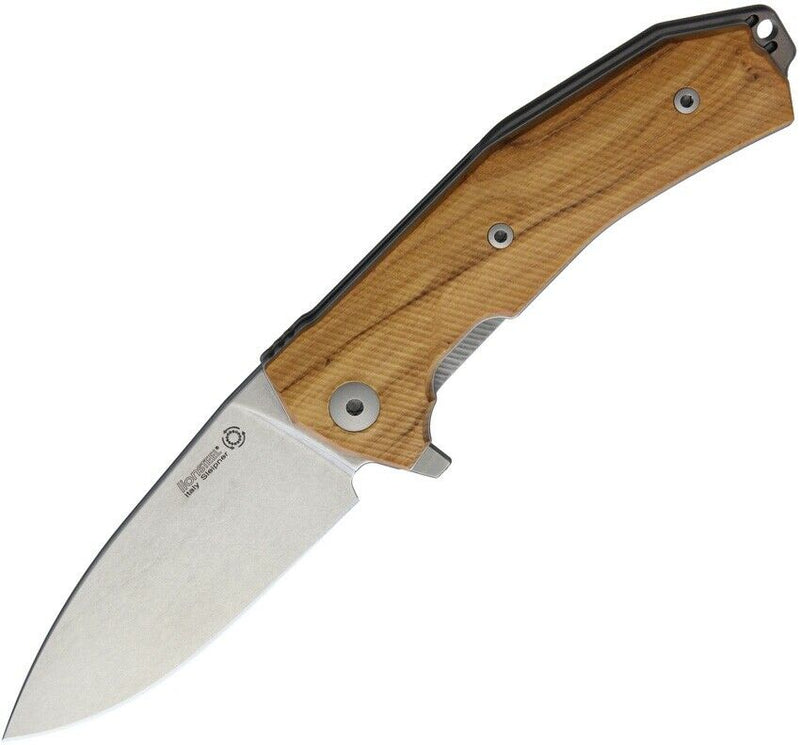 LionSTEEL KUR Folding Knife 3.5" Sleipner Drop Point Blade Olive Wood Handle KURUL -LionSTEEL - Survivor Hand Precision Knives & Outdoor Gear Store