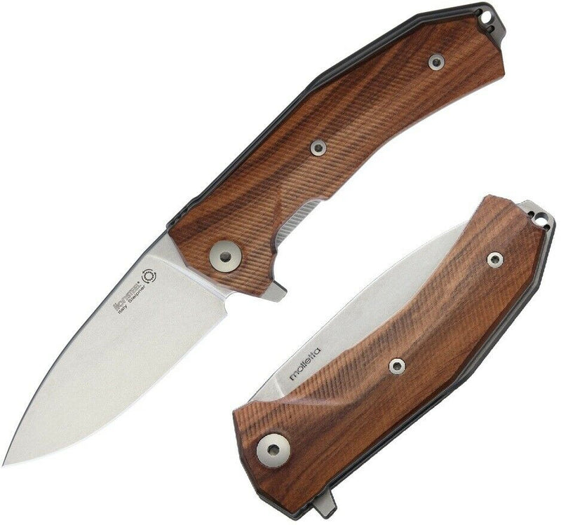 LionSTEEL KUR Folding Knife 3.5" Sleipner Drop Point Blade Santos Wood Handle KURST -LionSTEEL - Survivor Hand Precision Knives & Outdoor Gear Store