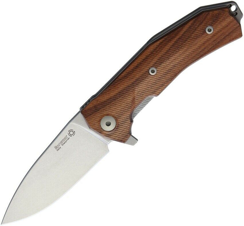 LionSTEEL KUR Folding Knife 3.5" Sleipner Drop Point Blade Santos Wood Handle KURST -LionSTEEL - Survivor Hand Precision Knives & Outdoor Gear Store