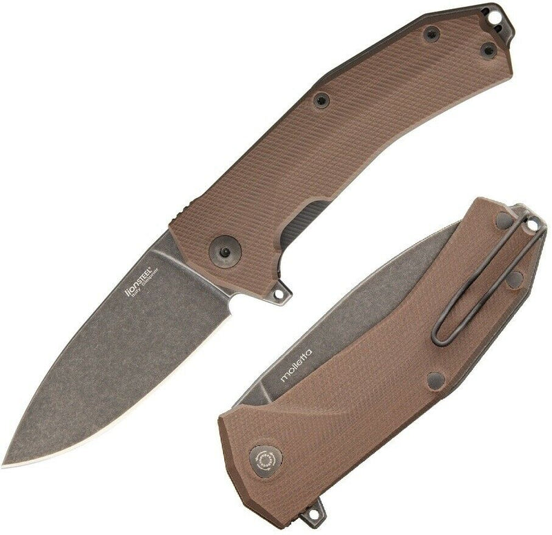 LionSTEEL KUR Linerlock Folding Knife 3.375" Sleipner Blade Brown G10 Handle KURBBR -LionSTEEL - Survivor Hand Precision Knives & Outdoor Gear Store