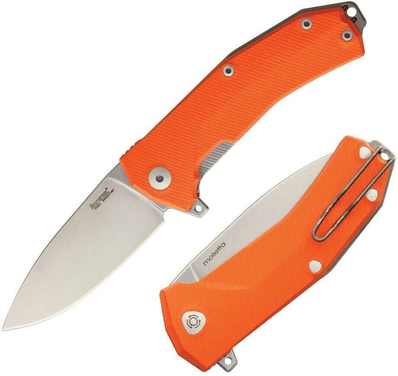 LionSTEEL KUR Folding Knife 3.375" Sleipner Drop Point Blade Orange G10 Handle KUROR -LionSTEEL - Survivor Hand Precision Knives & Outdoor Gear Store