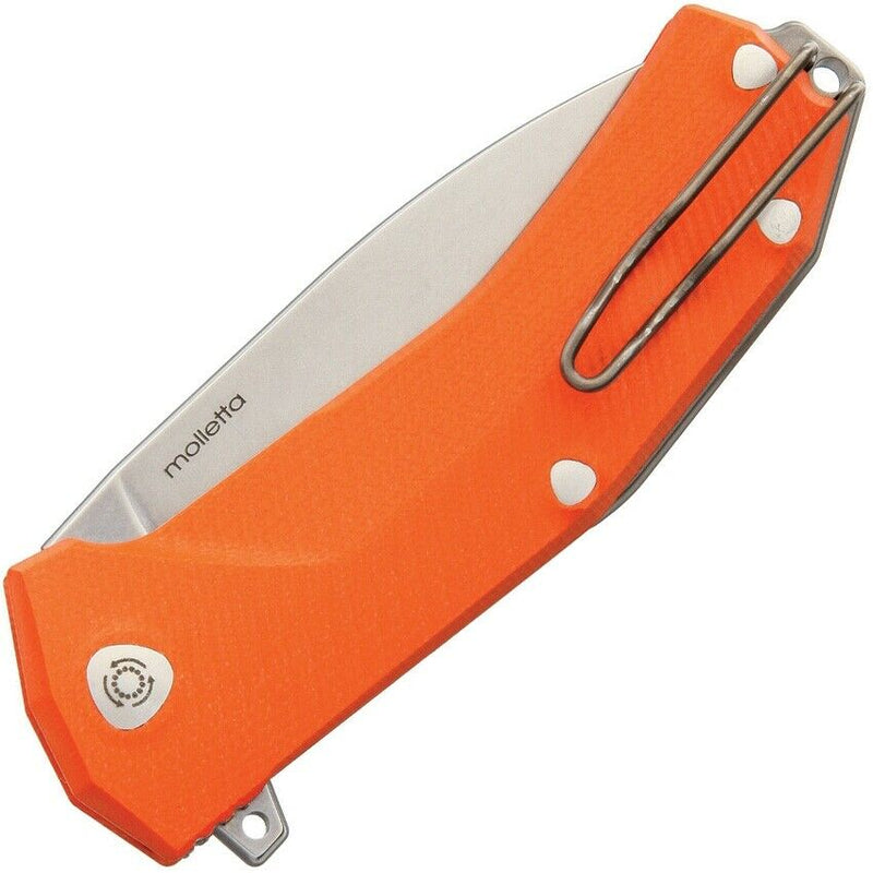 LionSTEEL KUR Folding Knife 3.375" Sleipner Drop Point Blade Orange G10 Handle KUROR -LionSTEEL - Survivor Hand Precision Knives & Outdoor Gear Store