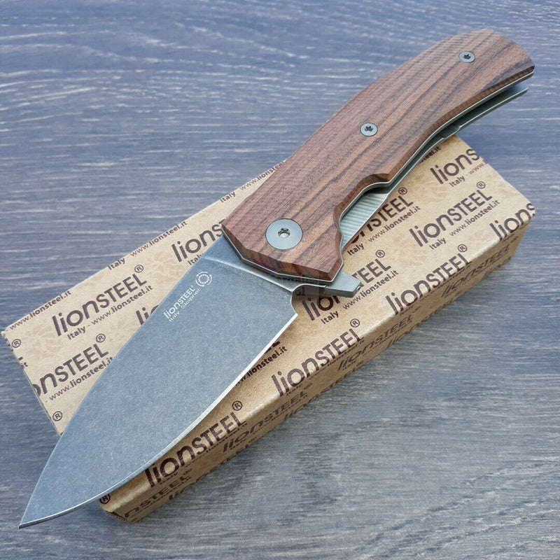 LionSTEEL Linerlock Folding Knife 3.5" Sleipner Tool Blade Santos Wood Handle KURBST -LionSTEEL - Survivor Hand Precision Knives & Outdoor Gear Store