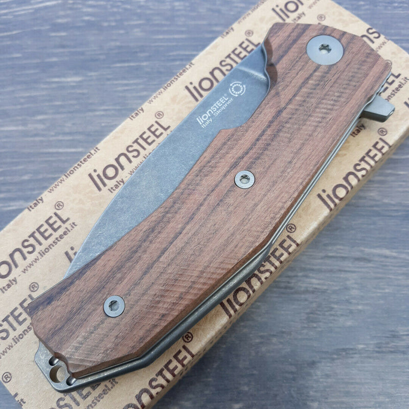 LionSTEEL Linerlock Folding Knife 3.5" Sleipner Tool Blade Santos Wood Handle KURBST -LionSTEEL - Survivor Hand Precision Knives & Outdoor Gear Store