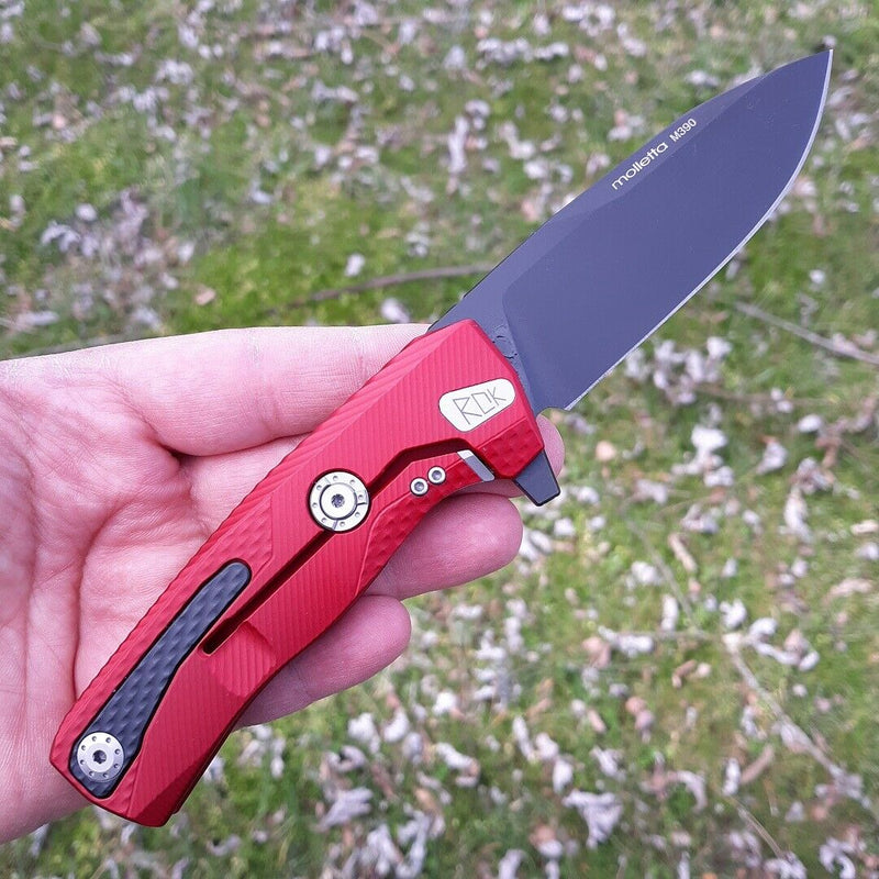 LionSTEEL ROK Framelock Folding Knife 3.25" M390 Blade Red Aluminum Handle ROKARB -LionSTEEL - Survivor Hand Precision Knives & Outdoor Gear Store