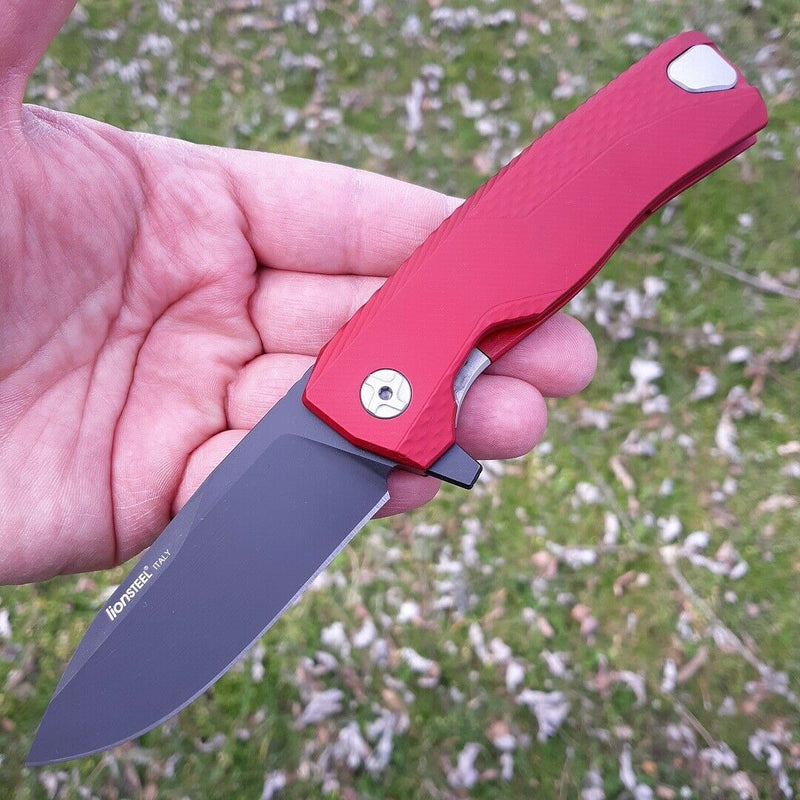 LionSTEEL ROK Framelock Folding Knife 3.25" M390 Blade Red Aluminum Handle ROKARB -LionSTEEL - Survivor Hand Precision Knives & Outdoor Gear Store