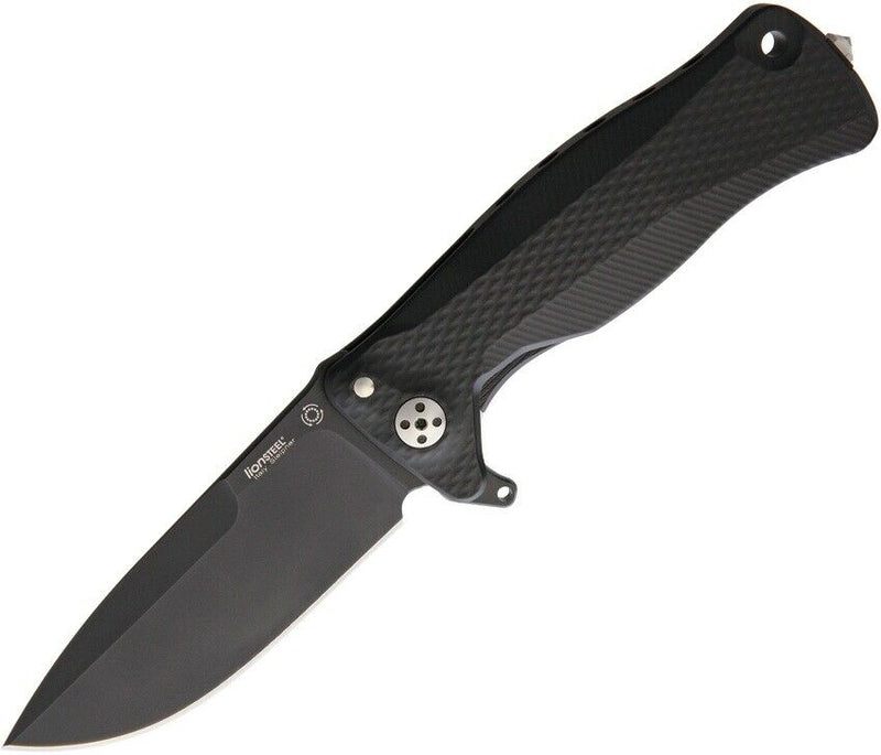 LionSTEEL SR11 Folding Knife 3.5" Sleipner Tool Blade Black Aluminum Handle SR11ABB -LionSTEEL - Survivor Hand Precision Knives & Outdoor Gear Store