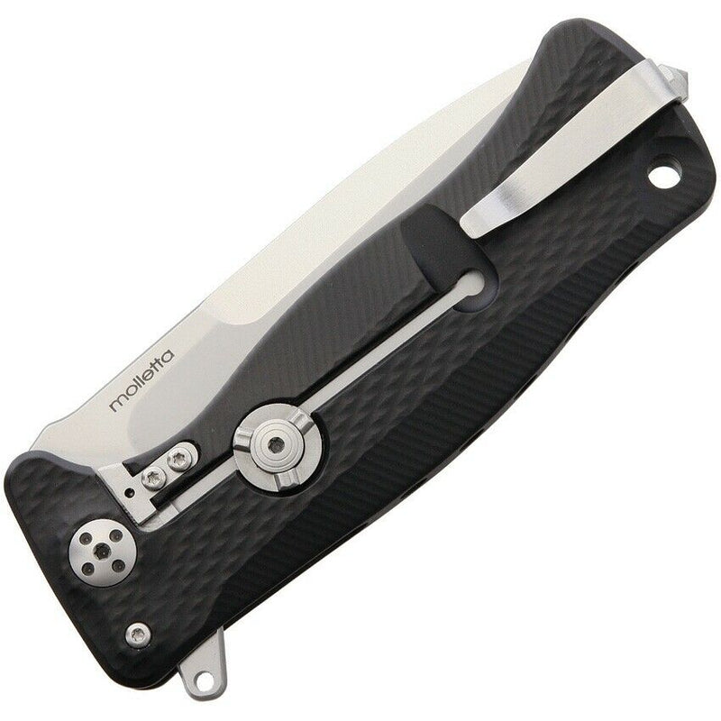 LionSTEEL SR11 Folding Knife 3.5" Sleipner Tool Blade Black Aluminum Handle SR11ABS -LionSTEEL - Survivor Hand Precision Knives & Outdoor Gear Store