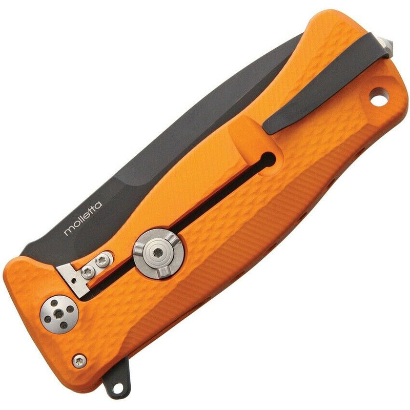 LionSTEEL SR11 Folding Knife 3.5" Sleipner Tool Blade Orange Aluminum Handle SR11AOB -LionSTEEL - Survivor Hand Precision Knives & Outdoor Gear Store