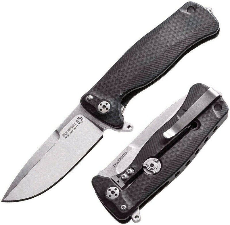 LionSTEEL SR22 Folding Knife 3" Sleipner Tool Blade Black Aluminum Handle SR22ABS -LionSTEEL - Survivor Hand Precision Knives & Outdoor Gear Store