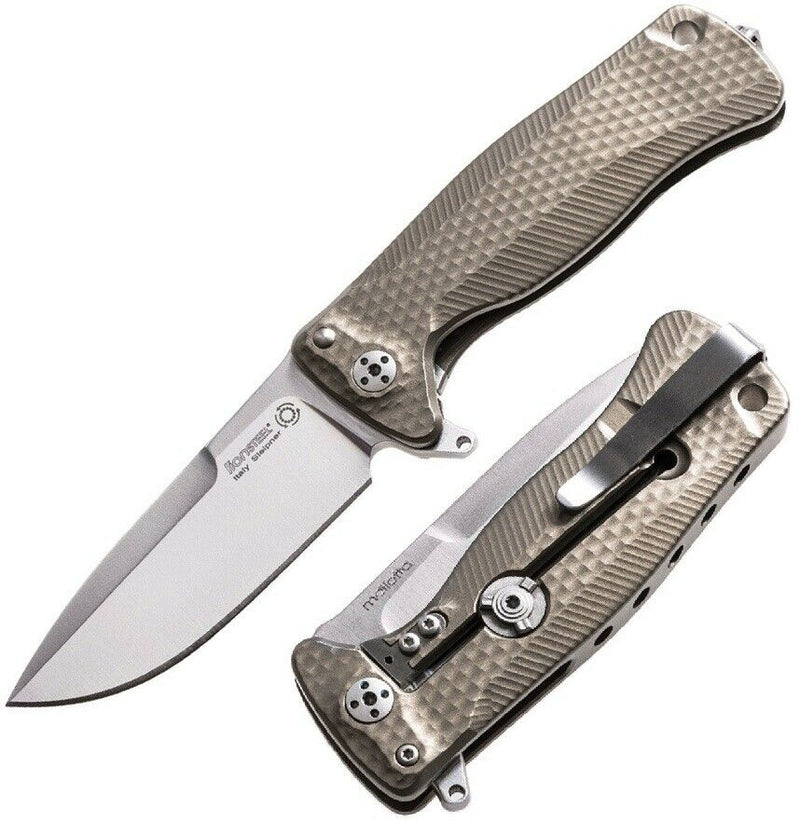 LionSTEEL SR22 Folding Knife 3" Sleipner Tool Blade Bronze Titanium Handle SR22B -LionSTEEL - Survivor Hand Precision Knives & Outdoor Gear Store