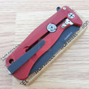 LionSTEEL SR22 Folding Knife 3" Sleipner Tool Blade Red Aluminum Handle S22ARB -LionSTEEL - Survivor Hand Precision Knives & Outdoor Gear Store