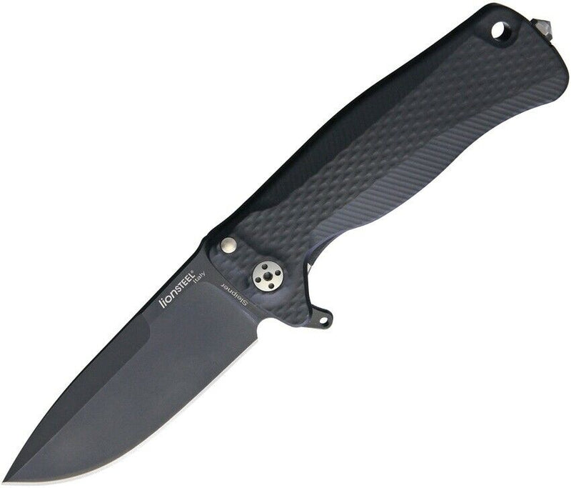 LionSTEEL SR22 Folding Knife 3" Sleipner Tool Steel Blade Black Aluminum Handle SR22ABB -LionSTEEL - Survivor Hand Precision Knives & Outdoor Gear Store