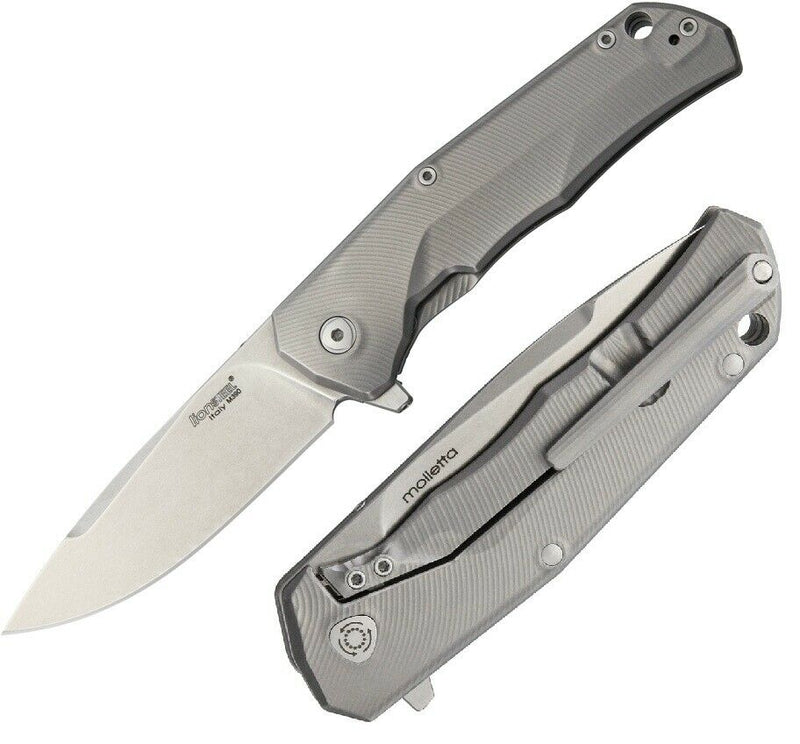 LionSTEEL TRE Framelock Folding Knife 2.88" M390 Blade Gray Titanium Handle TREGR -LionSTEEL - Survivor Hand Precision Knives & Outdoor Gear Store