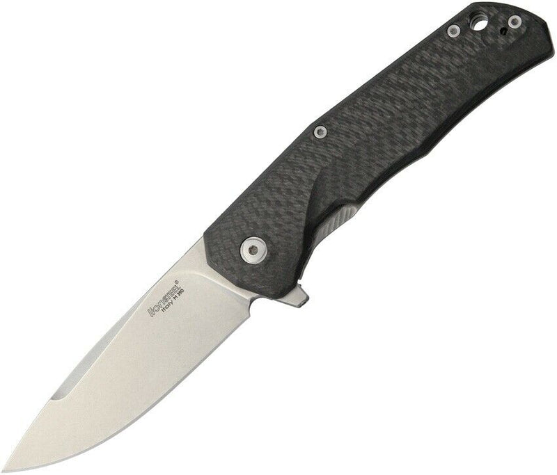 LionSTEEL TRE Folding Knife 2.88" M390 Drop Blade Black Carbon Fiber Handle TREFC -LionSTEEL - Survivor Hand Precision Knives & Outdoor Gear Store