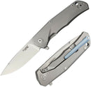 LionSTEEL TRE Folding Knife 2.88" M390 Drop Blade Gray 6Al 4V Titanium Handle TREBL -LionSTEEL - Survivor Hand Precision Knives & Outdoor Gear Store