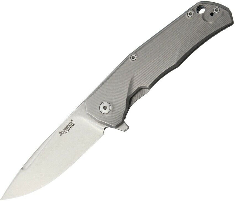 LionSTEEL TRE Folding Knife 2.88" M390 Drop Blade Gray 6Al 4V Titanium Handle TREBL -LionSTEEL - Survivor Hand Precision Knives & Outdoor Gear Store