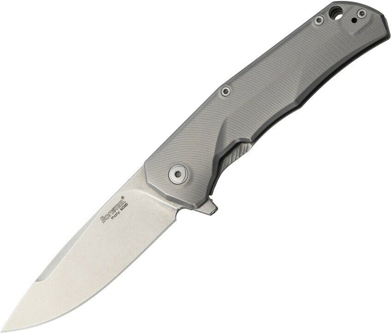 LionSTEEL TRE Folding Knife 2.88" M390 Drop Blade Gray 6Al 4V Titanium Handle TREBR -LionSTEEL - Survivor Hand Precision Knives & Outdoor Gear Store