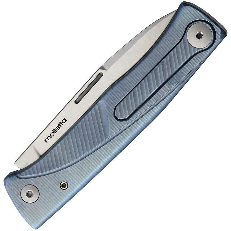 LionSTEEL Thrill Slip Joint Folding Knife 3" M390 Steel Blade Blue Titanium Handle TLBL -LionSTEEL - Survivor Hand Precision Knives & Outdoor Gear Store