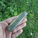 LionSTEEL Thrill Slip Joint Folding Knife 3" M390 Steel Blade Gray Titanium Handle TLGY -LionSTEEL - Survivor Hand Precision Knives & Outdoor Gear Store