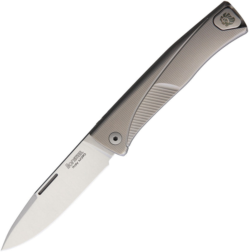 LionSTEEL Thrill Slip Joint Folding Knife 3" M390 Steel Blade Gray Titanium Handle TLGY -LionSTEEL - Survivor Hand Precision Knives & Outdoor Gear Store