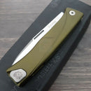LionSTEEL Thrill Slip Joint Folding Knife 3" M390 Steel Blade Green Aluminum Handle TLAGS -LionSTEEL - Survivor Hand Precision Knives & Outdoor Gear Store