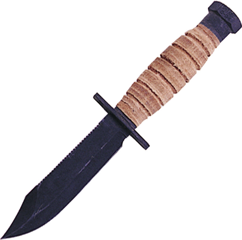 Ontario Airforce Survival Knife 5" Carbon Steel Blade Natural Leather Handle 499 -Ontario - Survivor Hand Precision Knives & Outdoor Gear Store