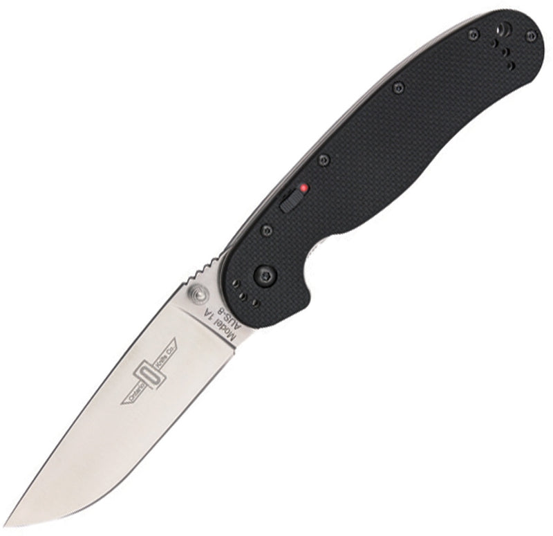 Ontario RAT IA Folding Knife 3.5" AUS8 Steel Drop Point Blade Black G10 Handle 8870 -Ontario - Survivor Hand Precision Knives & Outdoor Gear Store