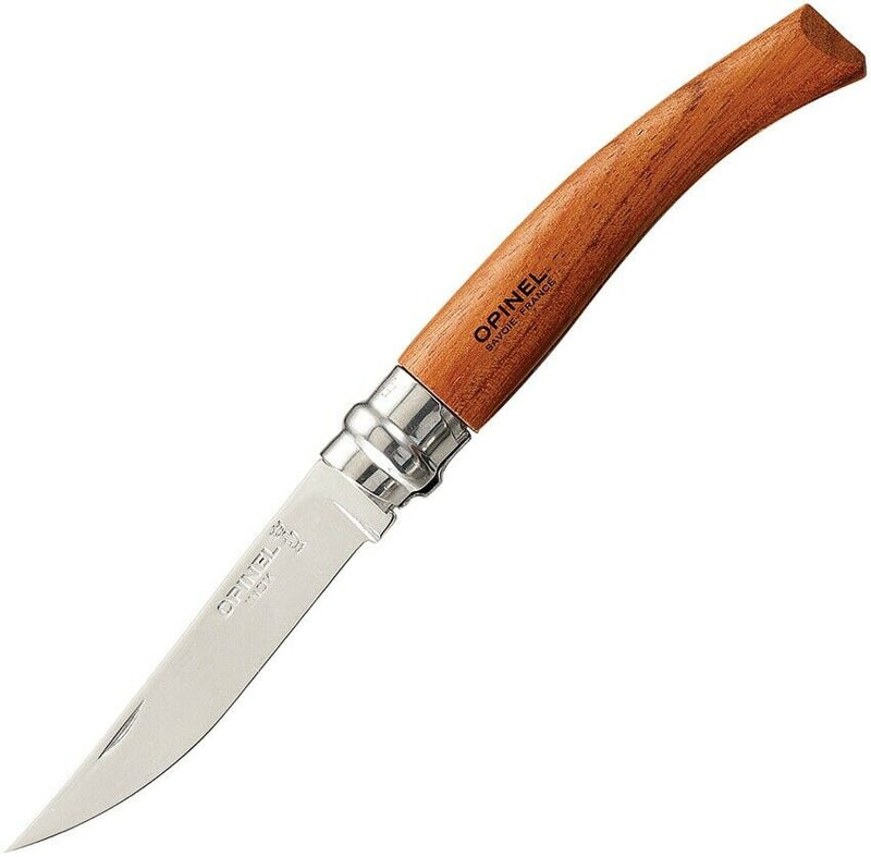 Opinel 8 Slim Folding Knife 3.25" Stainless Fillet Blade Padauk Wood Handle 00015 -Opinel - Survivor Hand Precision Knives & Outdoor Gear Store