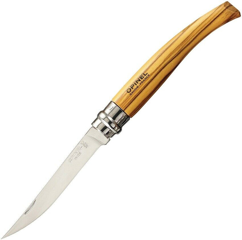 Opinel No 10 Slim Folding Knife 4" Stainless Steel Blade Olive Wood Handle 00645 -Opinel - Survivor Hand Precision Knives & Outdoor Gear Store