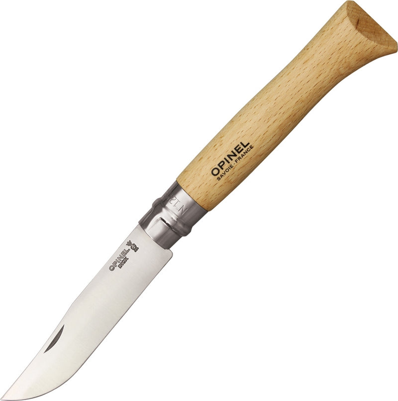 Opinel No 12 Folding Knife 4.75" Stainless Steel Blade Beech Wood Handle 01084 -Opinel - Survivor Hand Precision Knives & Outdoor Gear Store