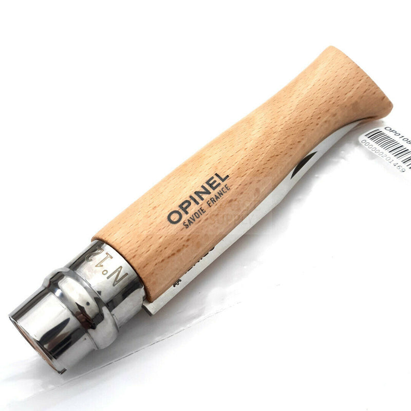 Opinel No 12 Folding Knife 4.75" Stainless Steel Blade Beech Wood Handle 01084 -Opinel - Survivor Hand Precision Knives & Outdoor Gear Store