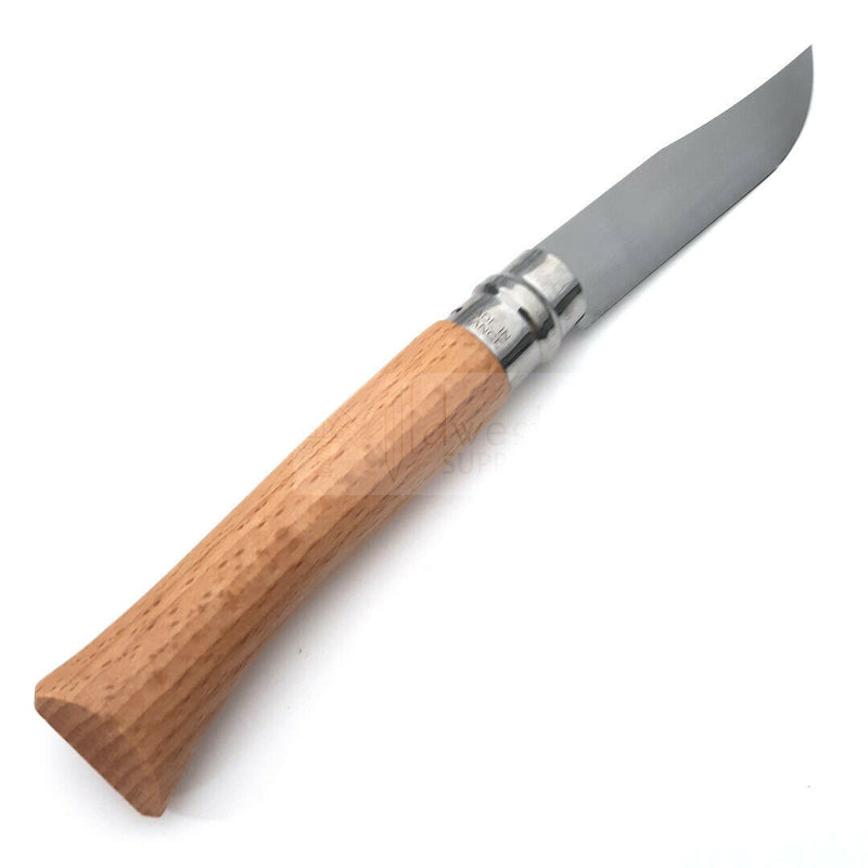 Opinel VRI No 10 Folding Knife Stainless Clip Point Blade Beech Wood Handle 23100 -Opinel - Survivor Hand Precision Knives & Outdoor Gear Store