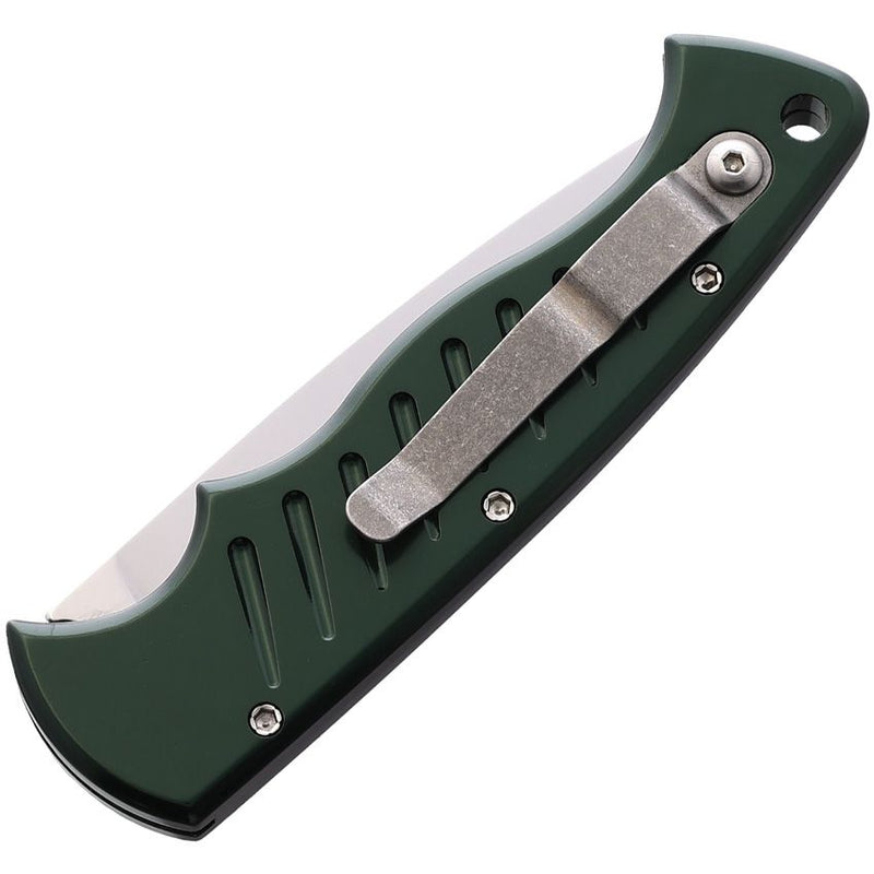 Piranha Knives Pocket Button Lock Folding Automatic Knife 3.25" 154CM Steel Blade Green Aluminum Handle P1G -Piranha Knives - Survivor Hand Precision Knives & Outdoor Gear Store