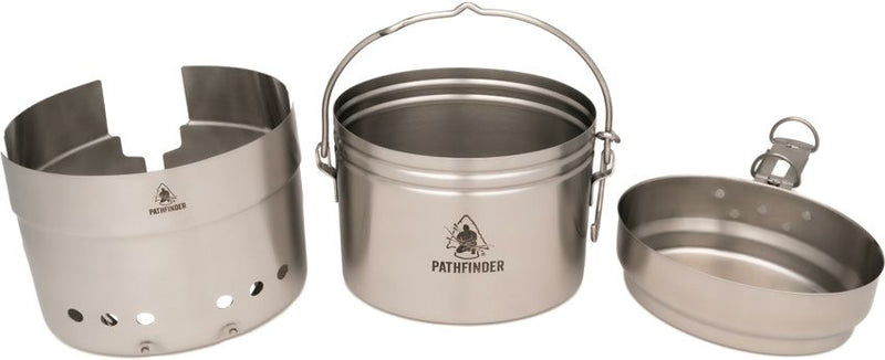 Pathfinder M40 Cook Set 304 Stainless Steel Construction D Rings On Handle H050 -Pathfinder - Survivor Hand Precision Knives & Outdoor Gear Store