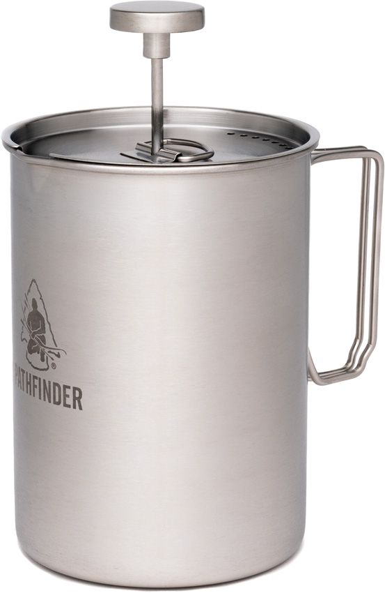 Pathfinder French Press Kit D-Ring Lid 304 Food Grade Stainles Steel Construction H060 -Pathfinder - Survivor Hand Precision Knives & Outdoor Gear Store