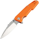 Artisan Cutlery Predator Linerlock Folding Knife 3" D2 Tool Steel Blade Orange G10 Handle ATZ1706PSOEF -Artisan Cutlery - Survivor Hand Precision Knives & Outdoor Gear Store