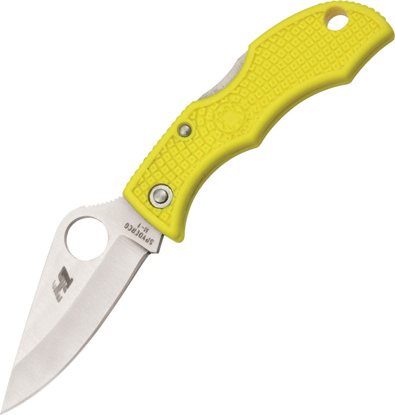 Spyderco Ladybug 3 Salt Lockback Folding Knife H1 Stainless 1.93" Blade Yellow FRN Handle LYLP3 -Spyderco - Survivor Hand Precision Knives & Outdoor Gear Store