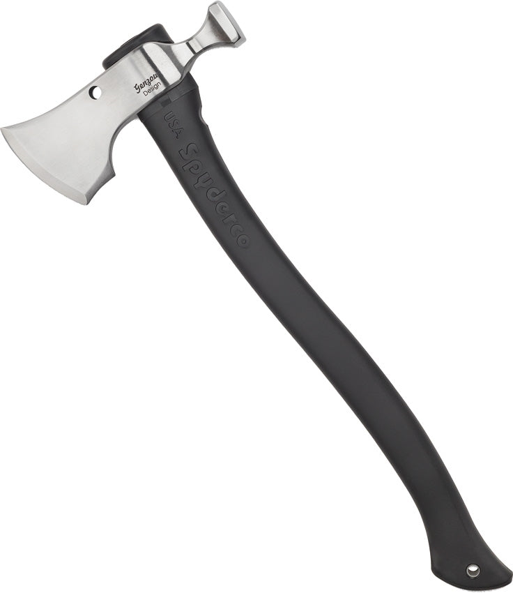 Spyderco Genzow Hatchethawk Axe Knife 6.25" 5160 Carbon Steel Blade Black Polymer Handle H02 -Spyderco - Survivor Hand Precision Knives & Outdoor Gear Store