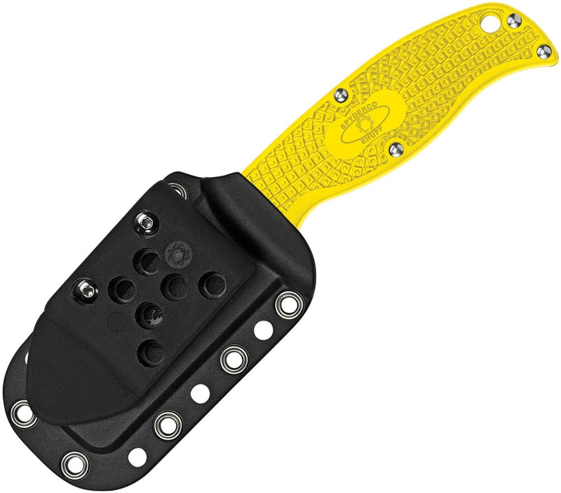 Spyderco Enuff Salt Fixed Knife 2.75" H1 Steel Full Tang Serrated Blade Yellow FRN Handle FB31SYL -Spyderco - Survivor Hand Precision Knives & Outdoor Gear Store