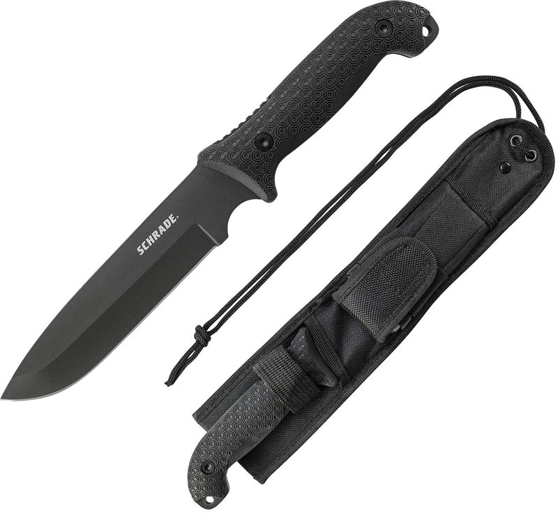 Schrade Frontier Fixed Knife 7" 1095 Carbon Steel Drop Full Tang Blade Black TPE Handle	HF52 -Schrade - Survivor Hand Precision Knives & Outdoor Gear Store