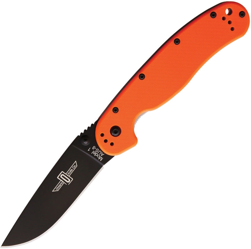 Ontario RAT I Linerlock Folding Knife 3.5" Stainless-Steel Drop Blade Orange 8846OR -Ontario - Survivor Hand Precision Knives & Outdoor Gear Store