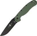Ontario RAT-1 Linerlock Folding Knife AUS-8 Steel Blade OD Green Nylon Handles -Ontario - Survivor Hand Precision Knives & Outdoor Gear Store